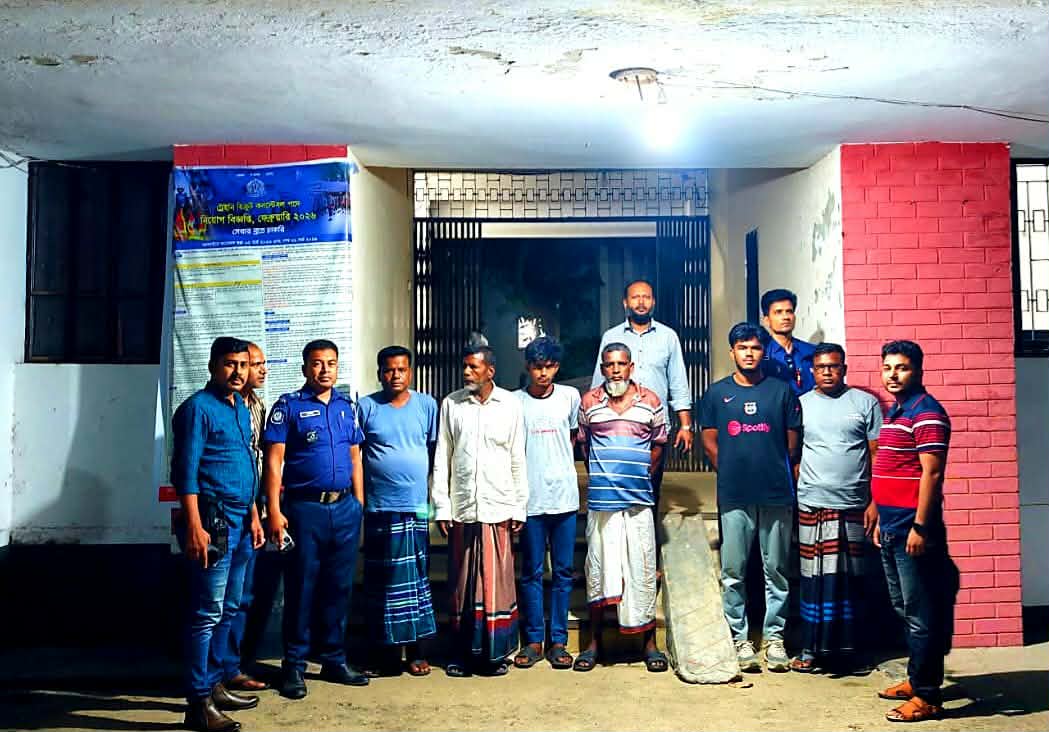 কোটালীপাড়া হাসপাতালে ভর্তি রোগীকে কুপিয়ে জখম: অভিযুক্ত ৬ জন কারাগারে